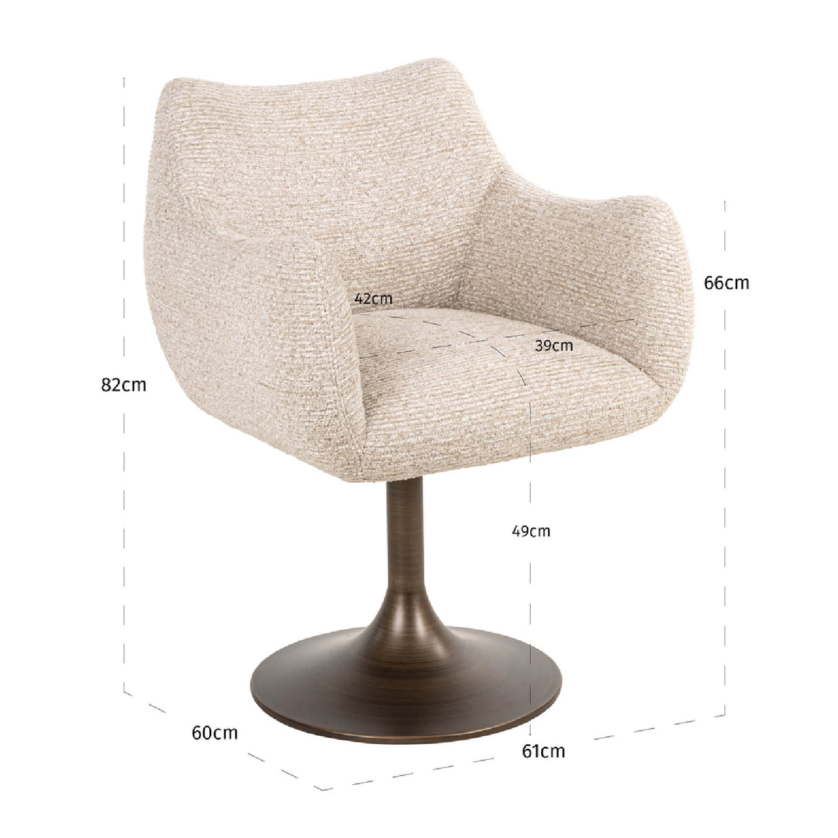 Modern European furniture - Upholstered Dining Swivel Chair - www.oroa.com | Oroa.com