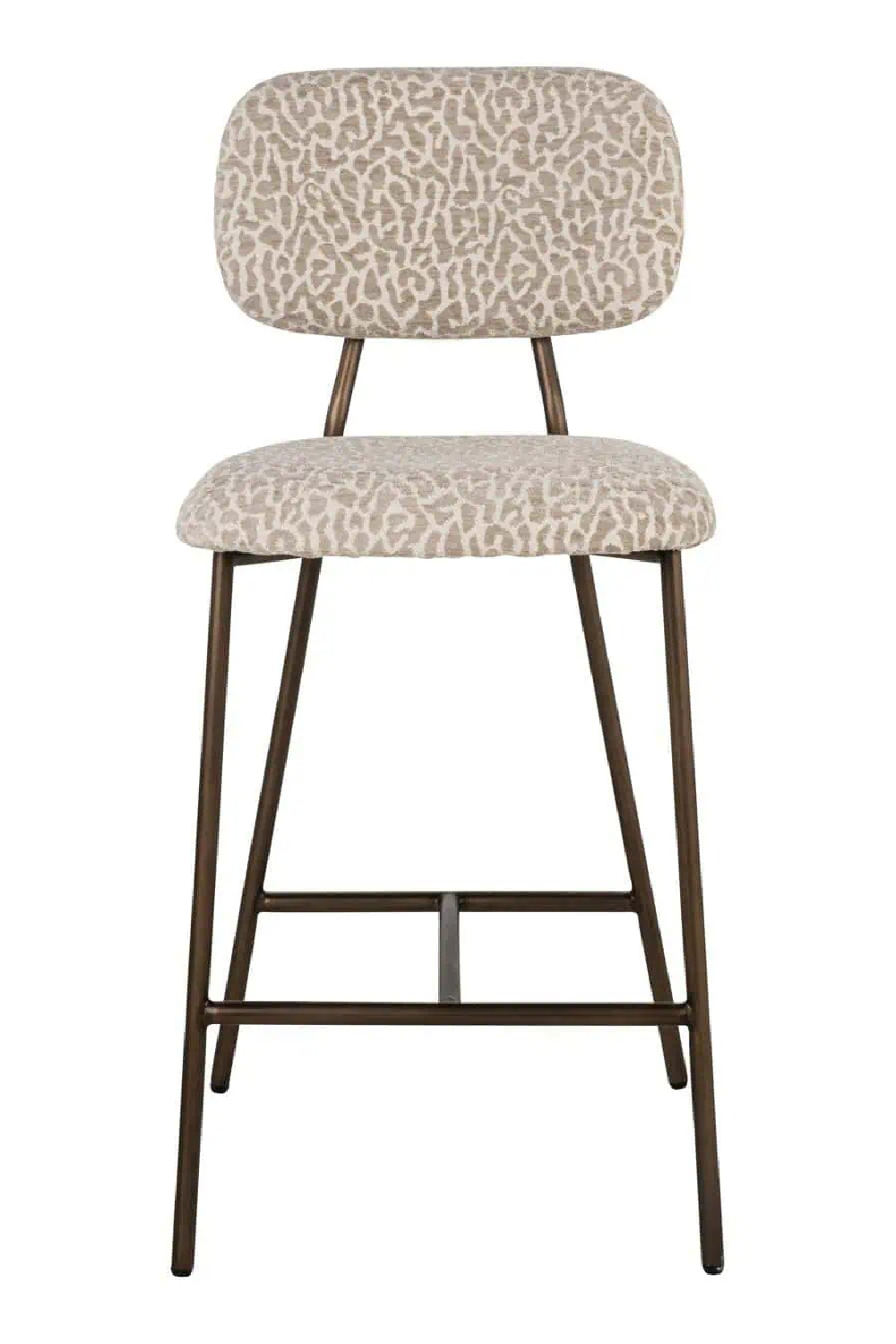 Beige Leopard Print Counter Stools (2) | Oroa.com