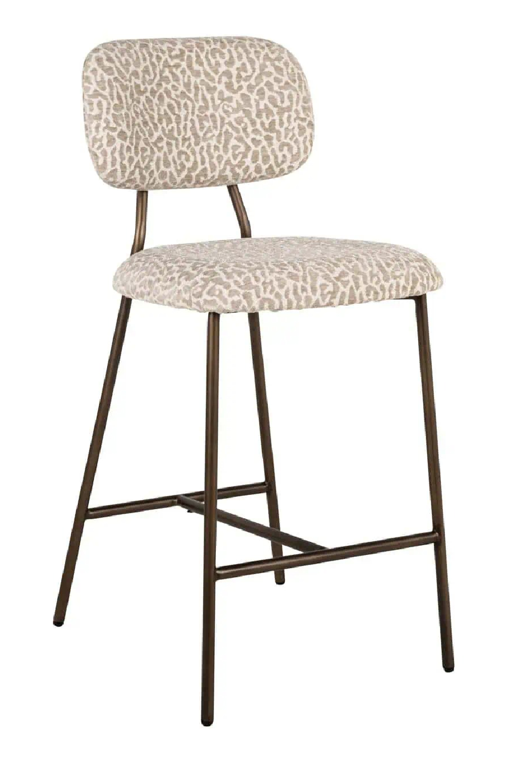 Beige Leopard Print Counter Stools (2) | Oroa.com