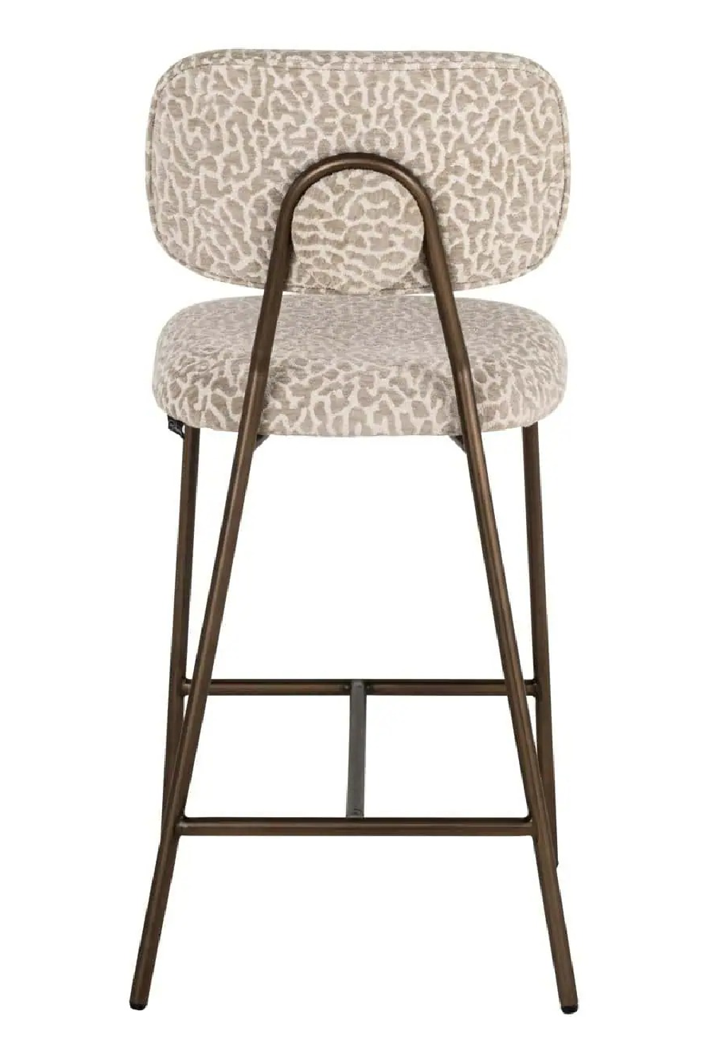 Beige Leopard Print Counter Stools (2) | Oroa.com