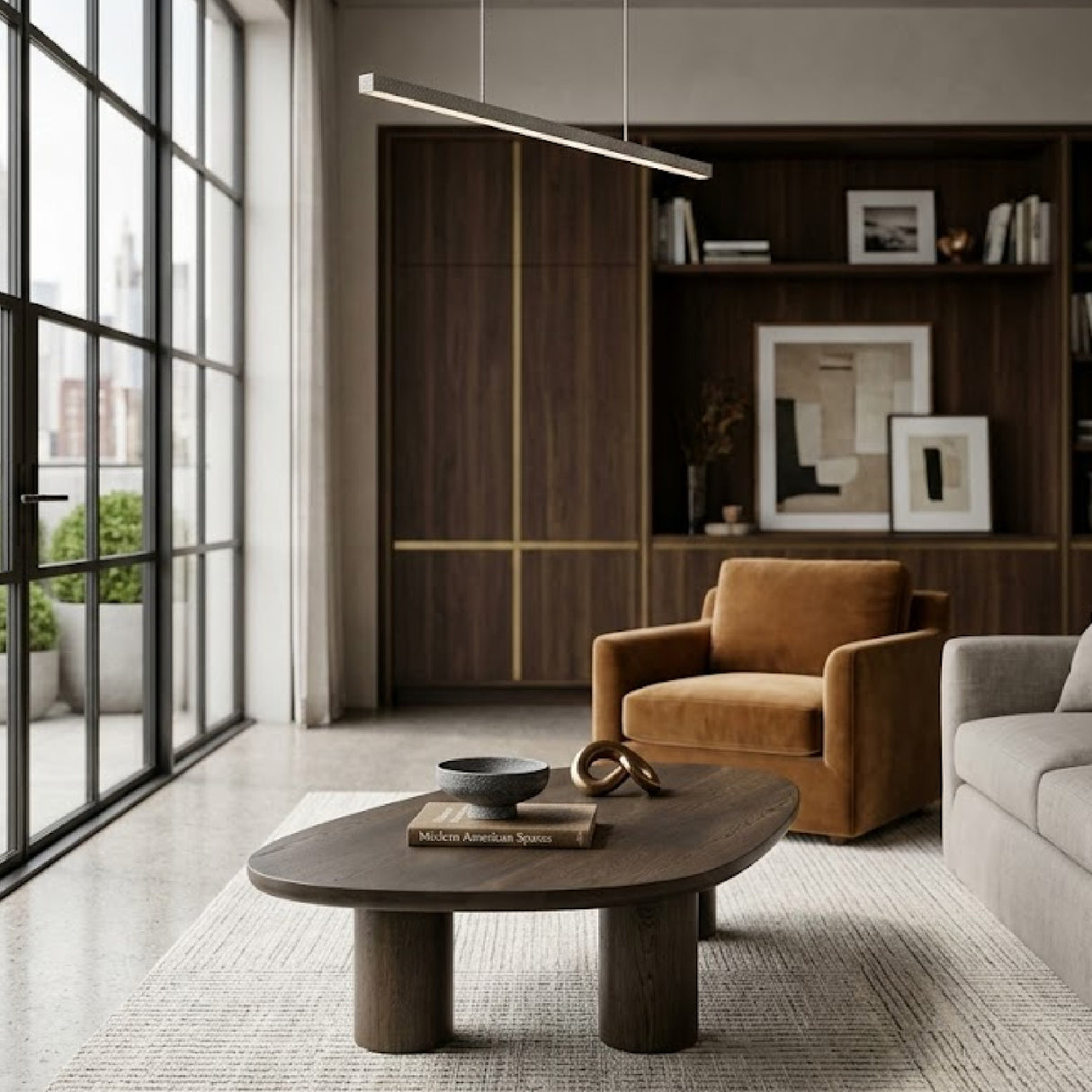 Organic-Shaped Wooden Coffee Table | Oroa.com