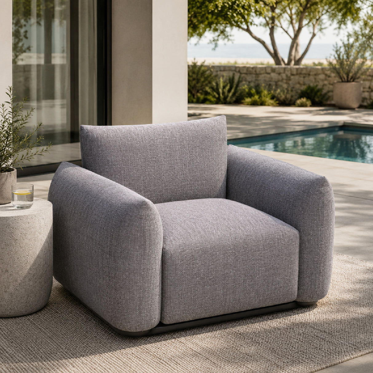 Modern European furniture - Chunky Outdoor Lounge Chair - www.oroa.com | Oroa.com