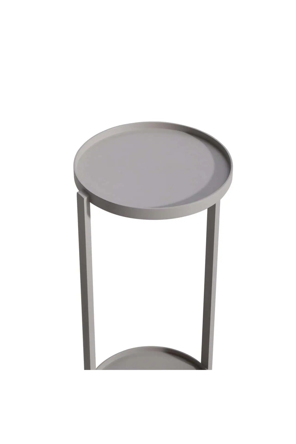 Round Beige Outdoor End Table | Oroa.com