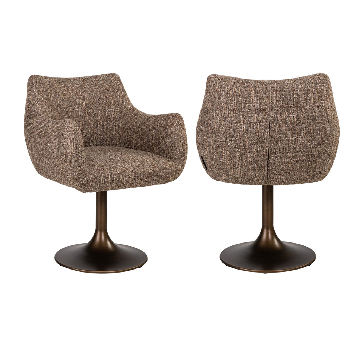 Modern European furniture - Upholstered Dining Swivel Chair - www.oroa.com | Oroa.com