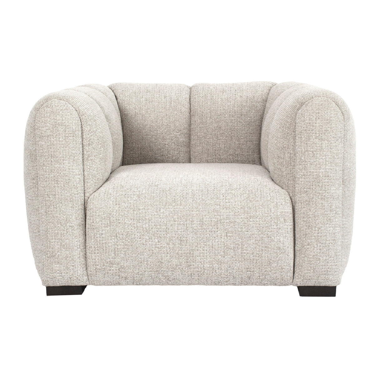 Modern European furniture - Cream Channeled Lounge Chair - www.oroa.com | Oroa.com