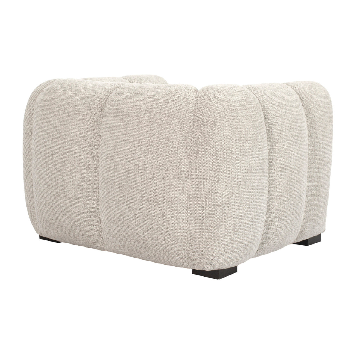 Modern European furniture - Cream Channeled Lounge Chair - www.oroa.com | Oroa.com