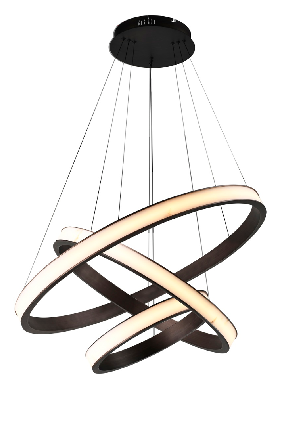 Modern or European furniture - Antique Brass Rings Chandelier - link to oroa.com | Oroa.com