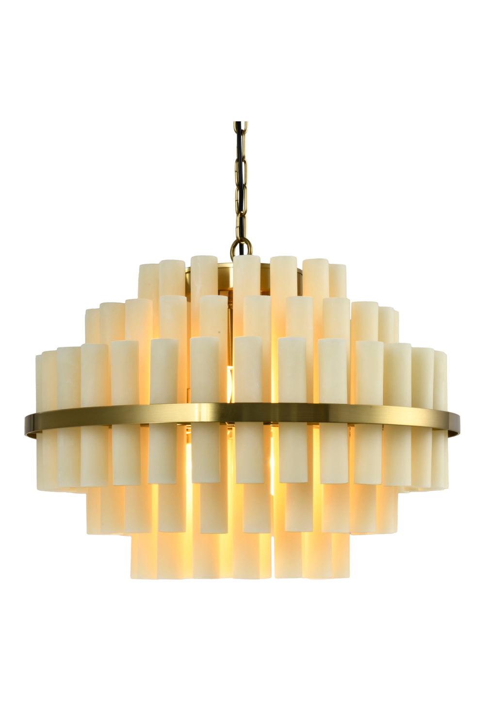 Modern or European furniture - White Alabaster Inspired Chandelier - link to oroa.com