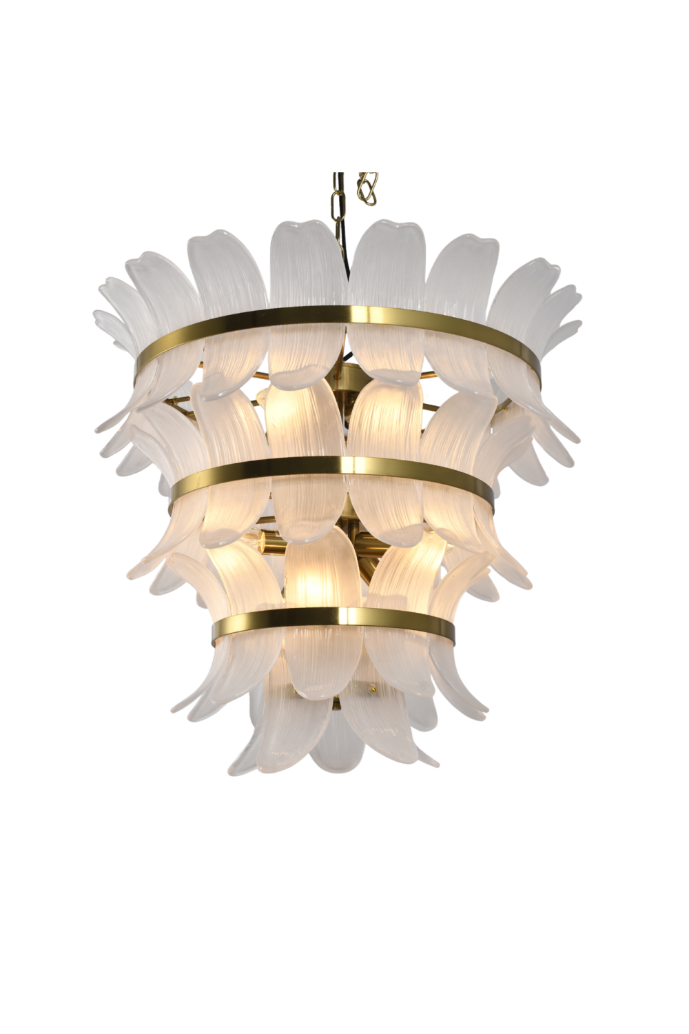 Modern or European furniture - Curved Glass Tiered Chandelier - link to oroa.com | Oroa.com
