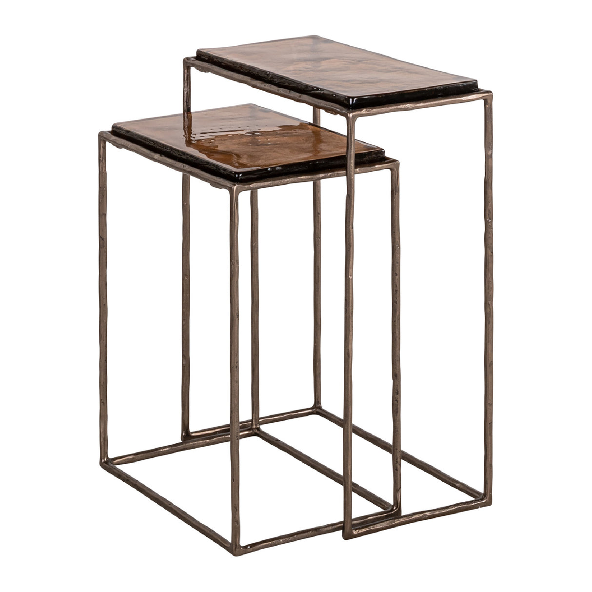 Modern European furniture - Bronze End Table Set (2) - www.oroa.com | Oroa.com