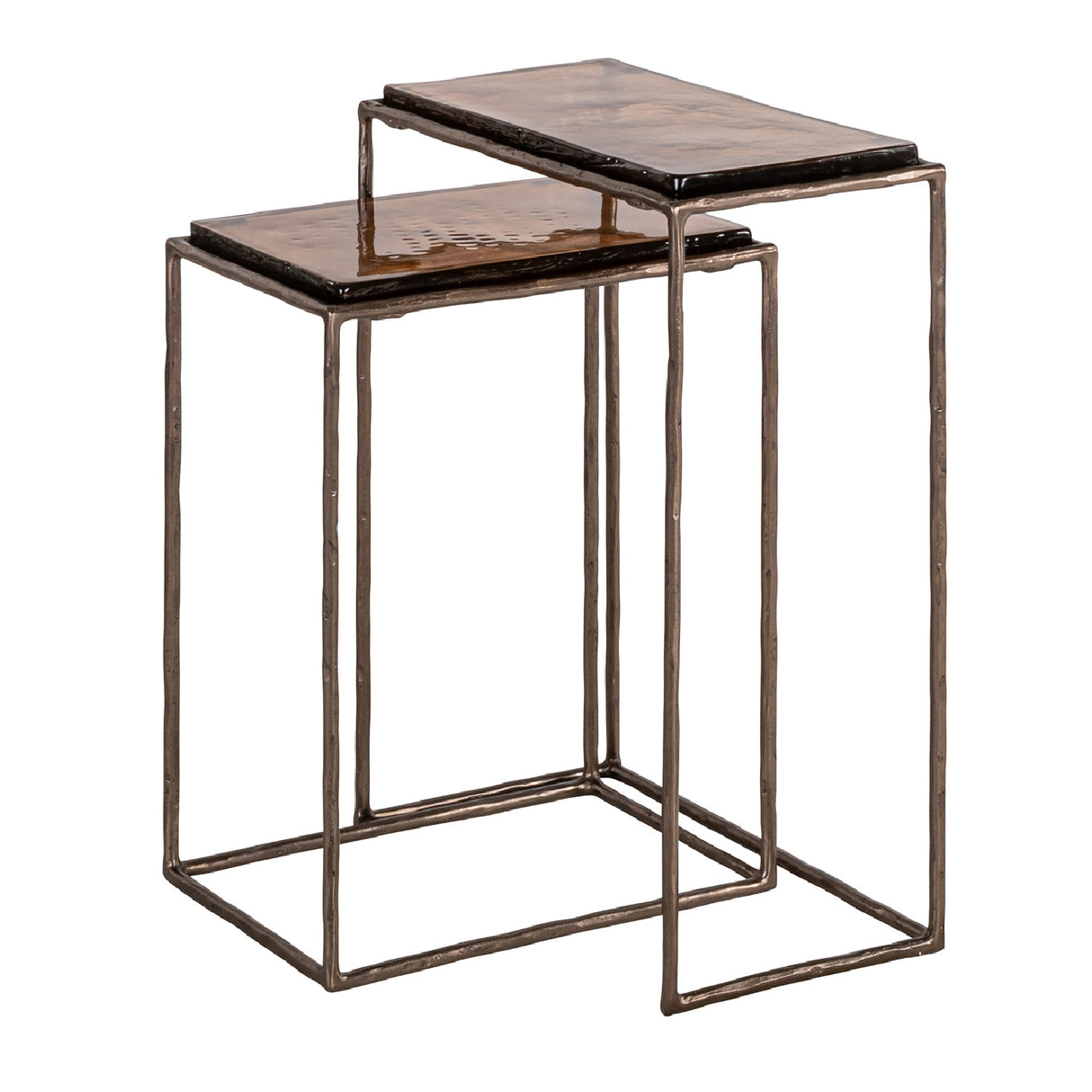 Modern European furniture - Bronze End Table Set (2) - www.oroa.com | Oroa.com