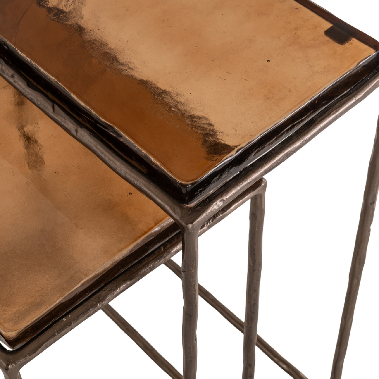 Modern European furniture - Bronze End Table Set (2) - www.oroa.com | Oroa.com