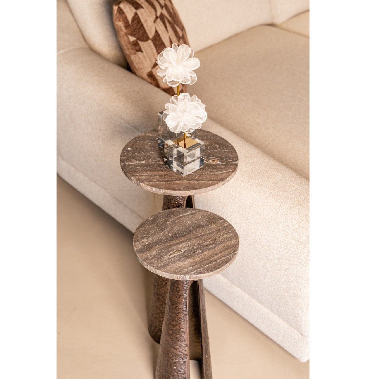 Modern European furniture - Bronze Base End Table - www.oroa.com | Oroa.com
