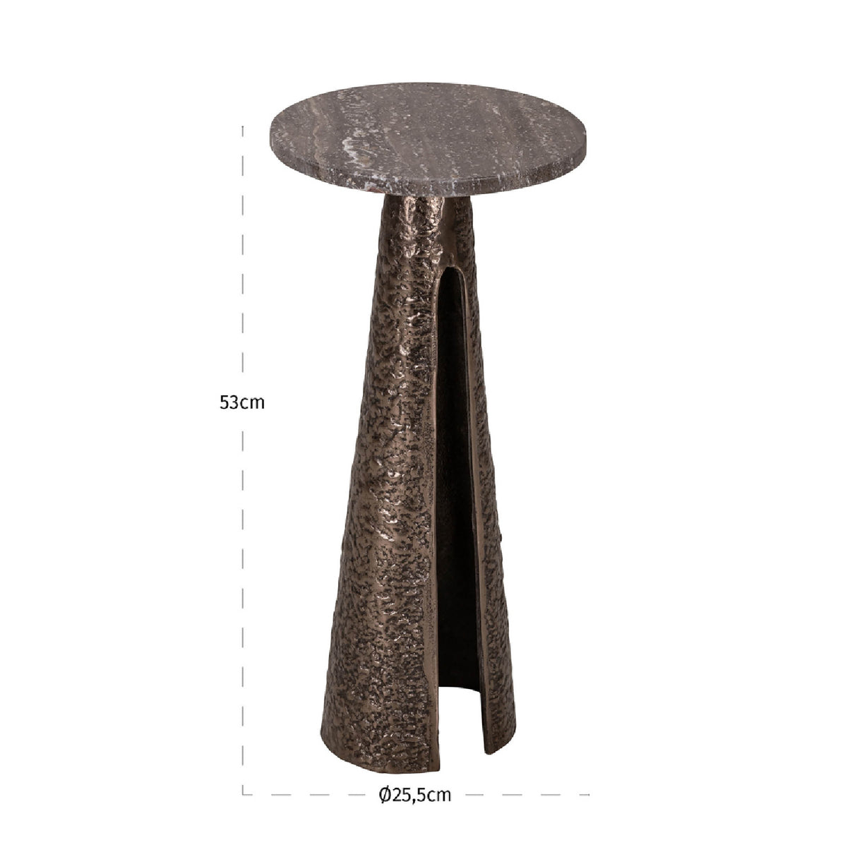 Modern European furniture - Bronze Base End Table - www.oroa.com | Oroa.com