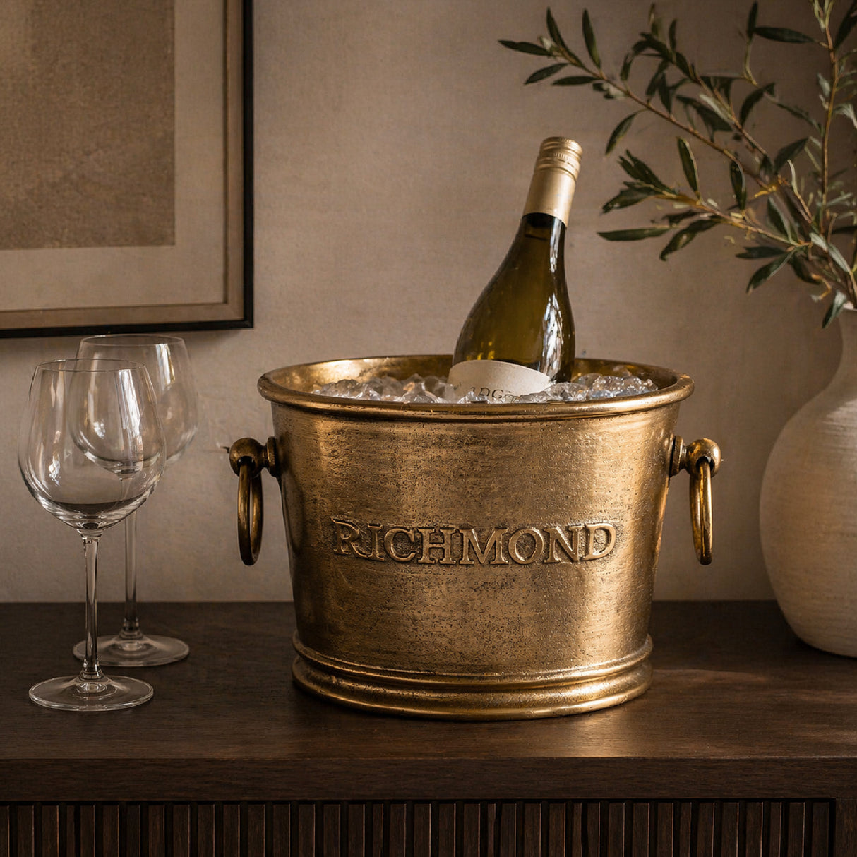 Modern European furniture - Antique Brass Wine Cooler - www.oroa.com | Oroa.com