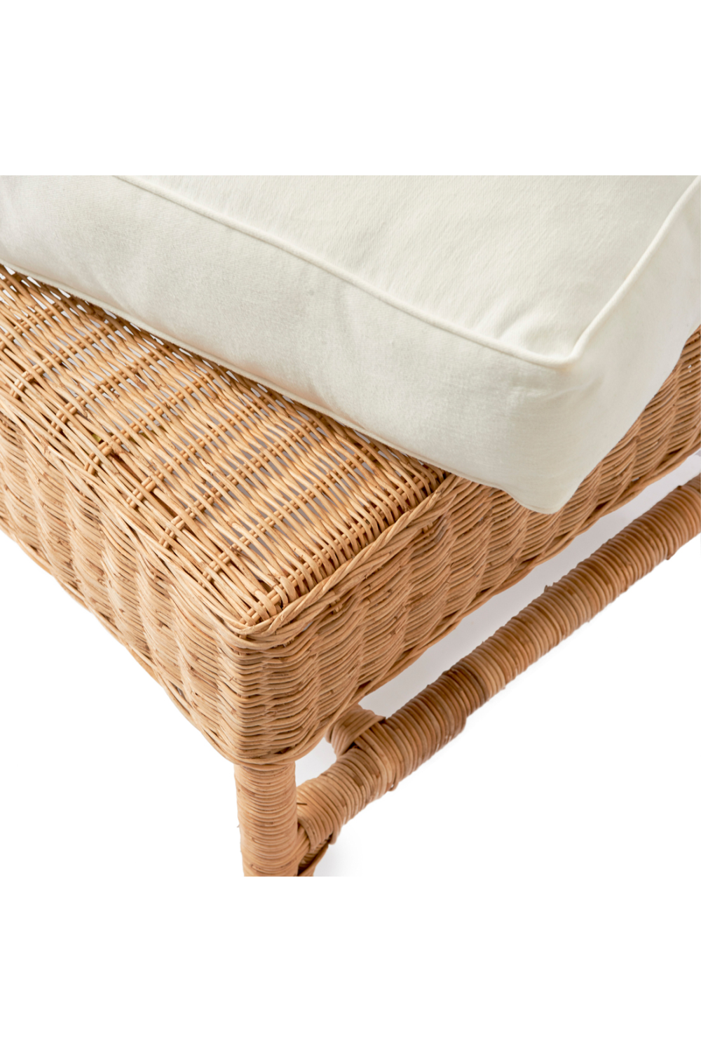 Cushioned Rattan Ottoman | Rivièra Maison Nicolas | Oroa.com