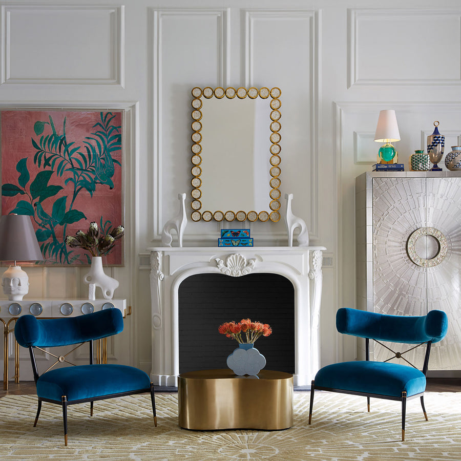 Velvet Klismos Lounge Chair | Oroa.com