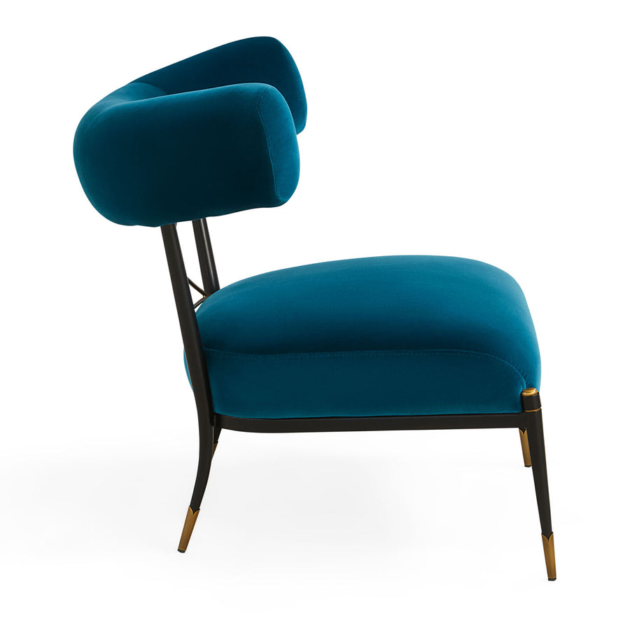 Velvet Klismos Lounge Chair | Oroa.com
