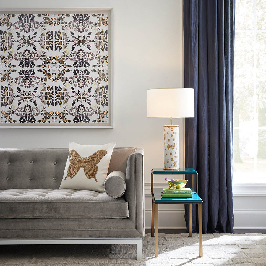 Teal Lacquered Telephone Table | Oroa.com