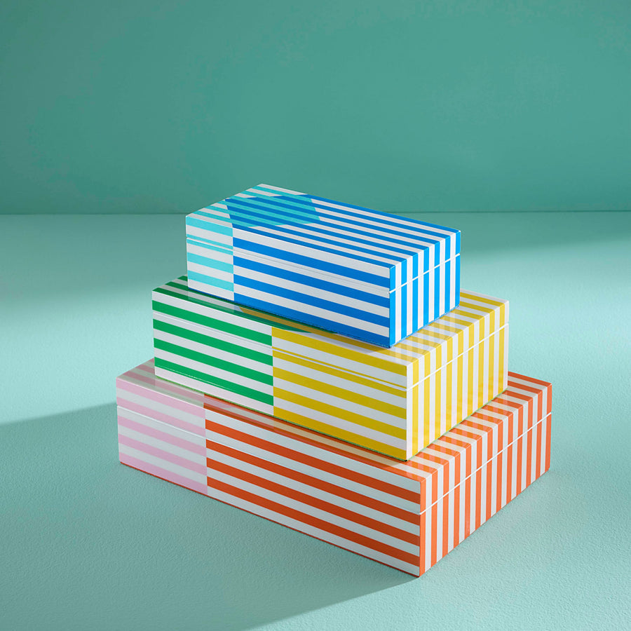 Multicolored Stripes Lacquer Box S | Jonathan Adler Copenhagen | Oroa.com
