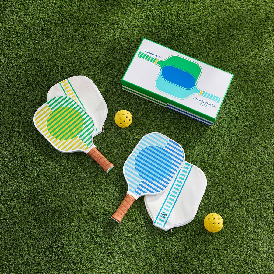 Leather Wrapped Pickleball Set | Jonathan Adler Copenhagen