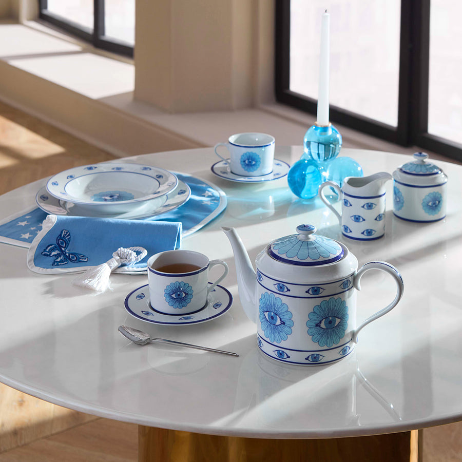 Floral Eye Porcelain Teapot | Jonathan Adler Druggist | Oroa.com