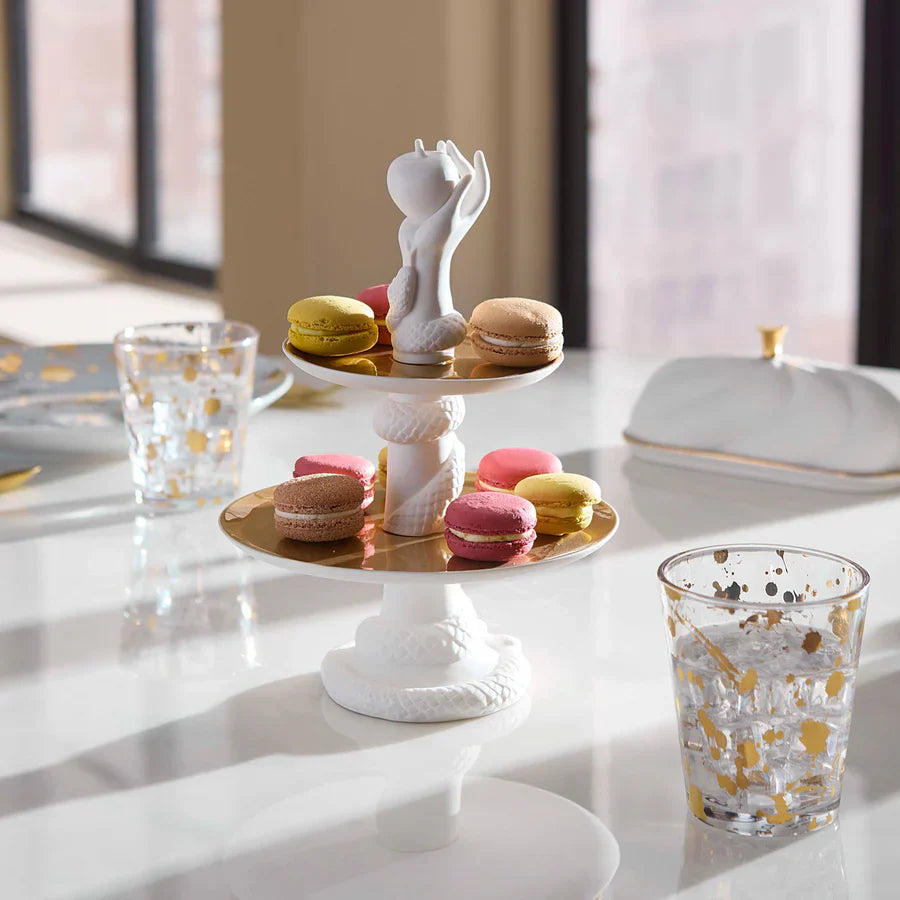 Gold Flecked Glassware Set (4) | Jonathan Adler 1948 Rocks | Oroa.com