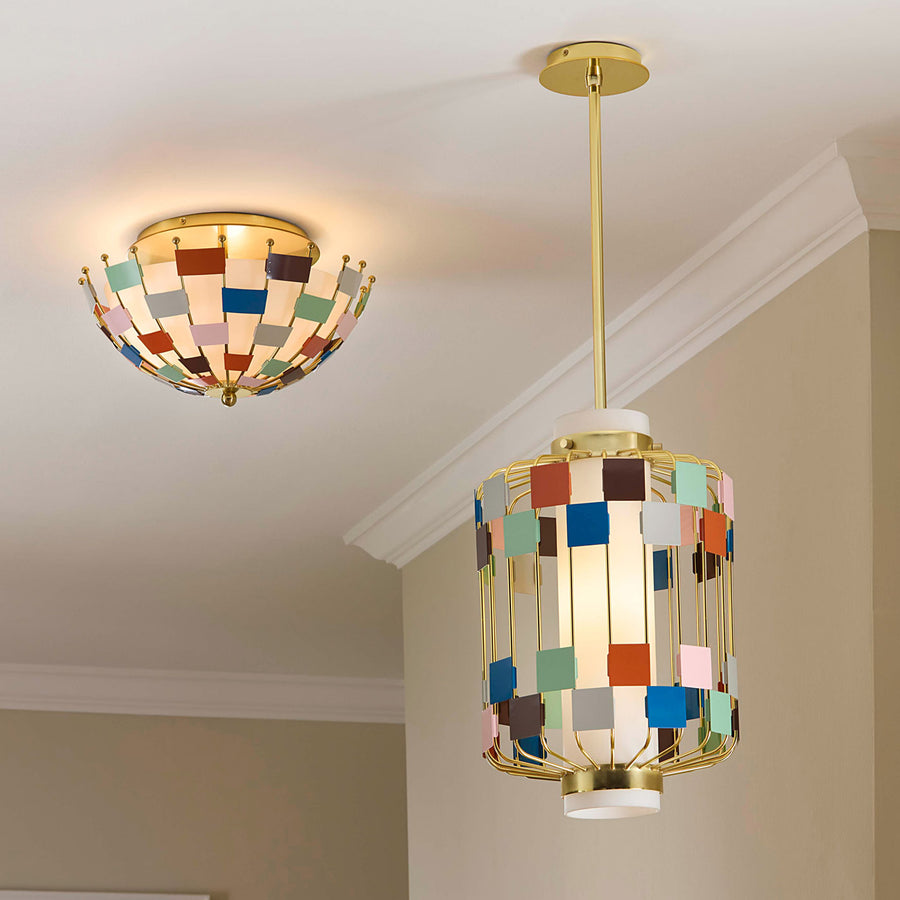 Multicolored Squares Pendant Lamp | Jonathan Adler Miami | Oroa.com