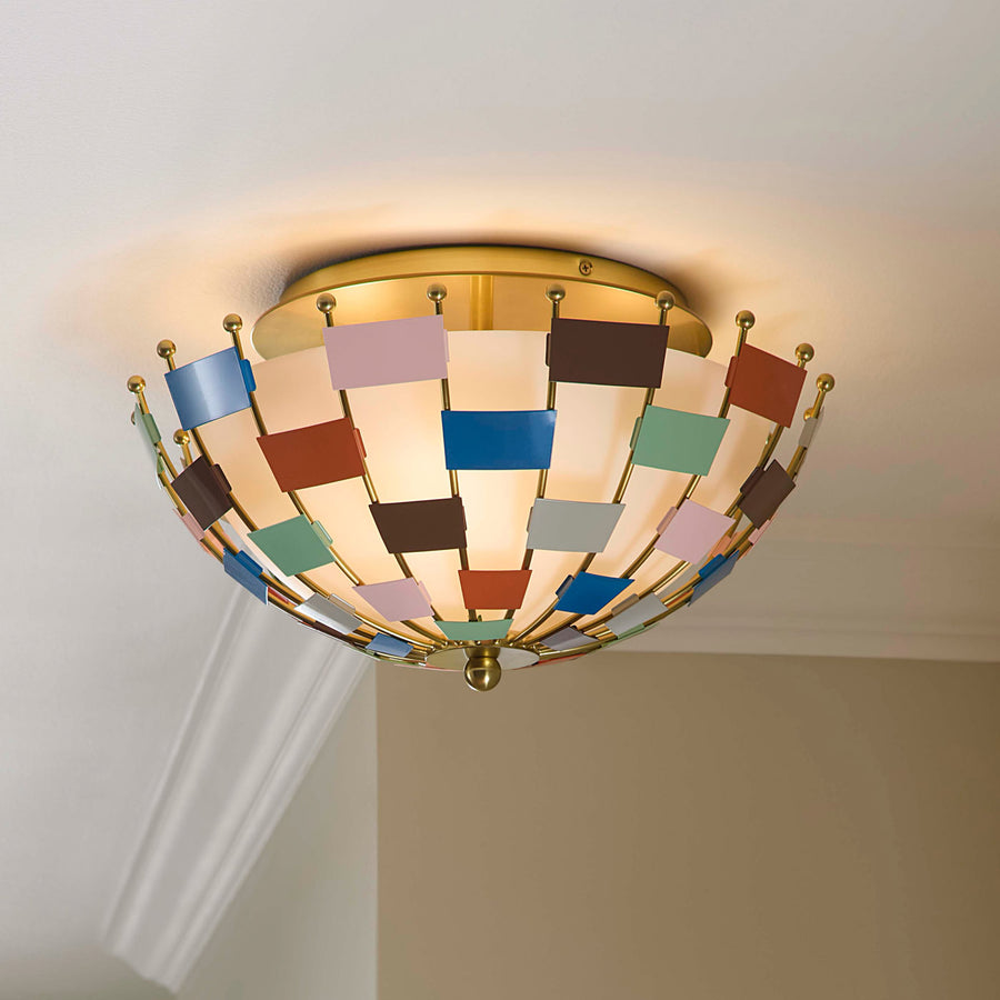 Frosted Glass Multicolored Ceiling Lamp | Jonathan Adler Miami | Oroa.com