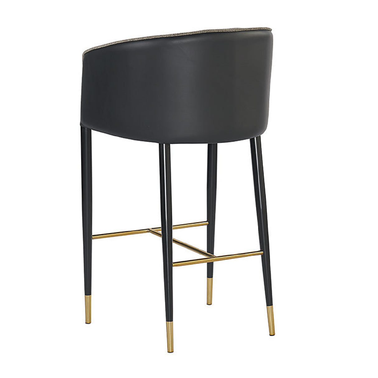 Modern European furniture - Gray Fabric & Leather Bar Stool - www.oroa.com | Oroa.com