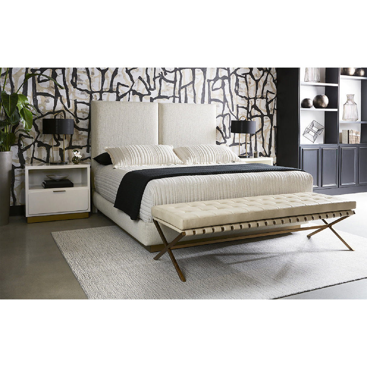 Modern European furniture - Button Tufted Leather Bench - www.oroa.com | Oroa.com
