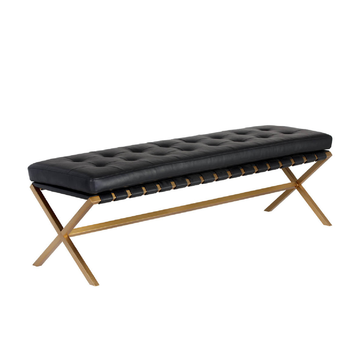 Modern European furniture - Button Tufted Leather Bench - www.oroa.com | Oroa.com