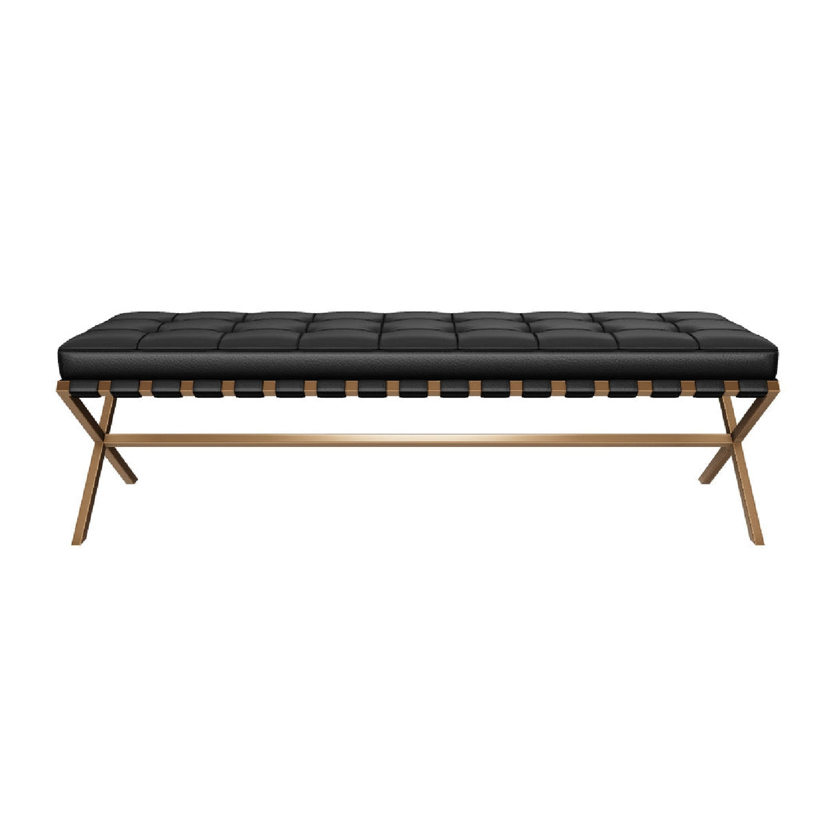 Modern European furniture - Button Tufted Leather Bench - www.oroa.com | Oroa.com
