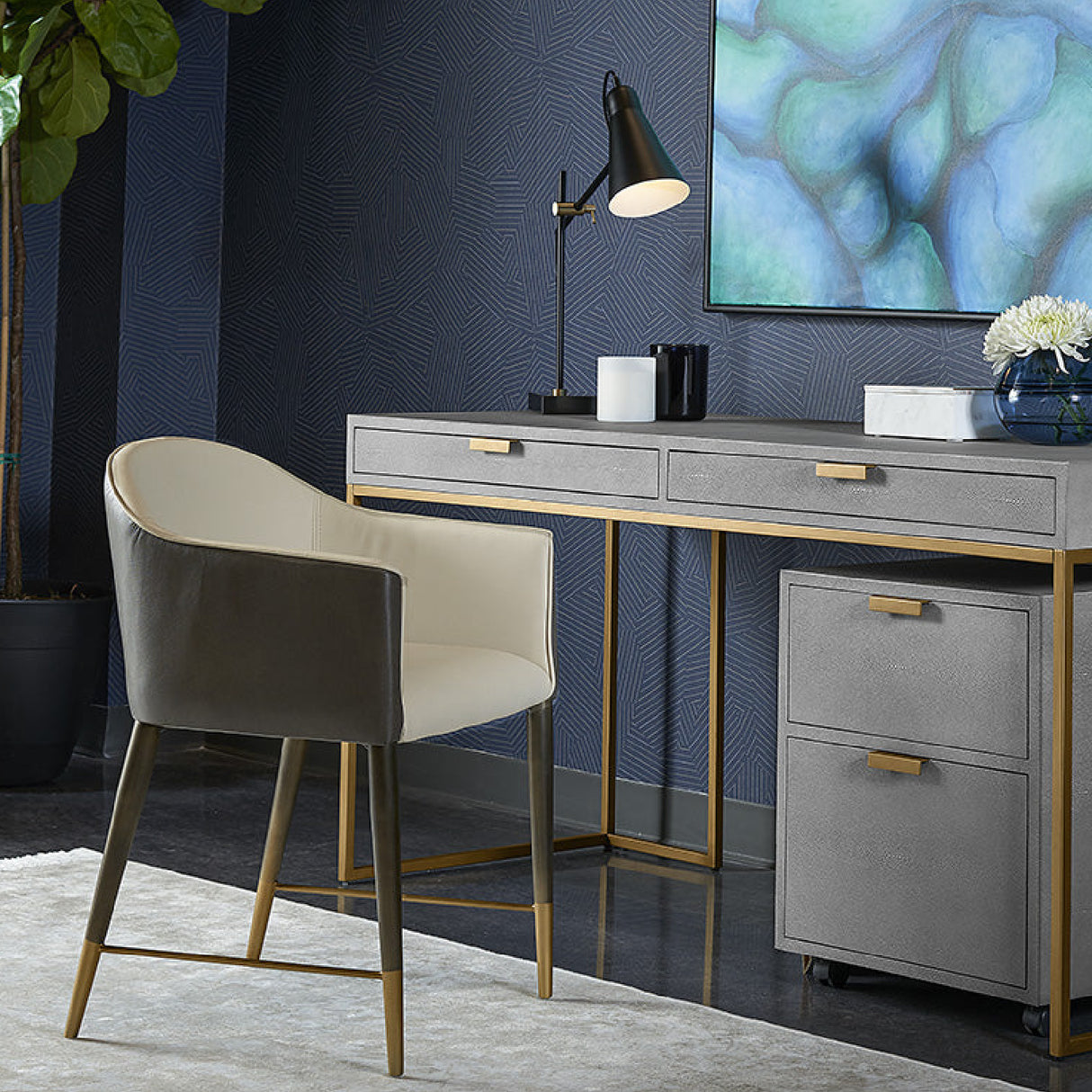 Modern European furniture - Cream Leather Dining Armchair - www.oroa.com | Oroa.com
