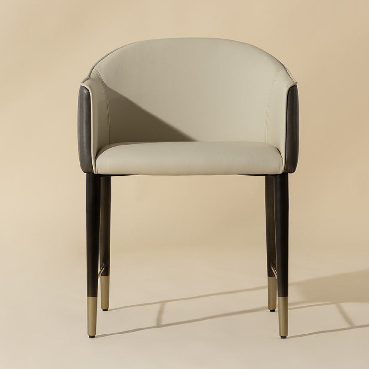 Modern European furniture - Cream Leather Dining Armchair - www.oroa.com | Oroa.com