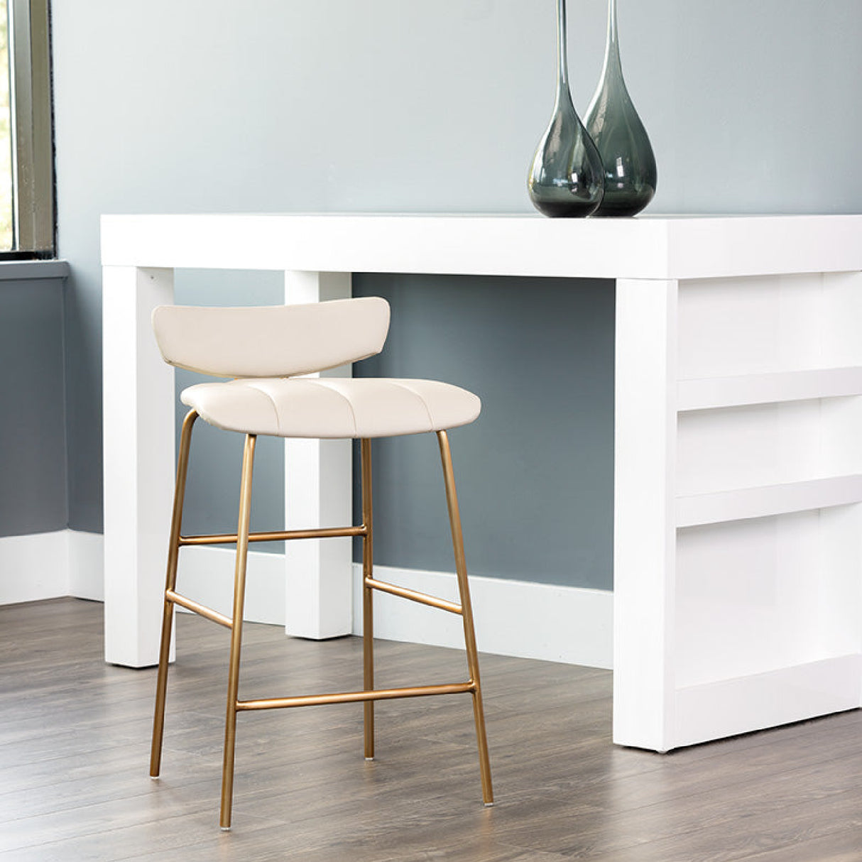 Modern European furniture - Leather Inspired Counter Stool - www.oroa.com | Oroa.com