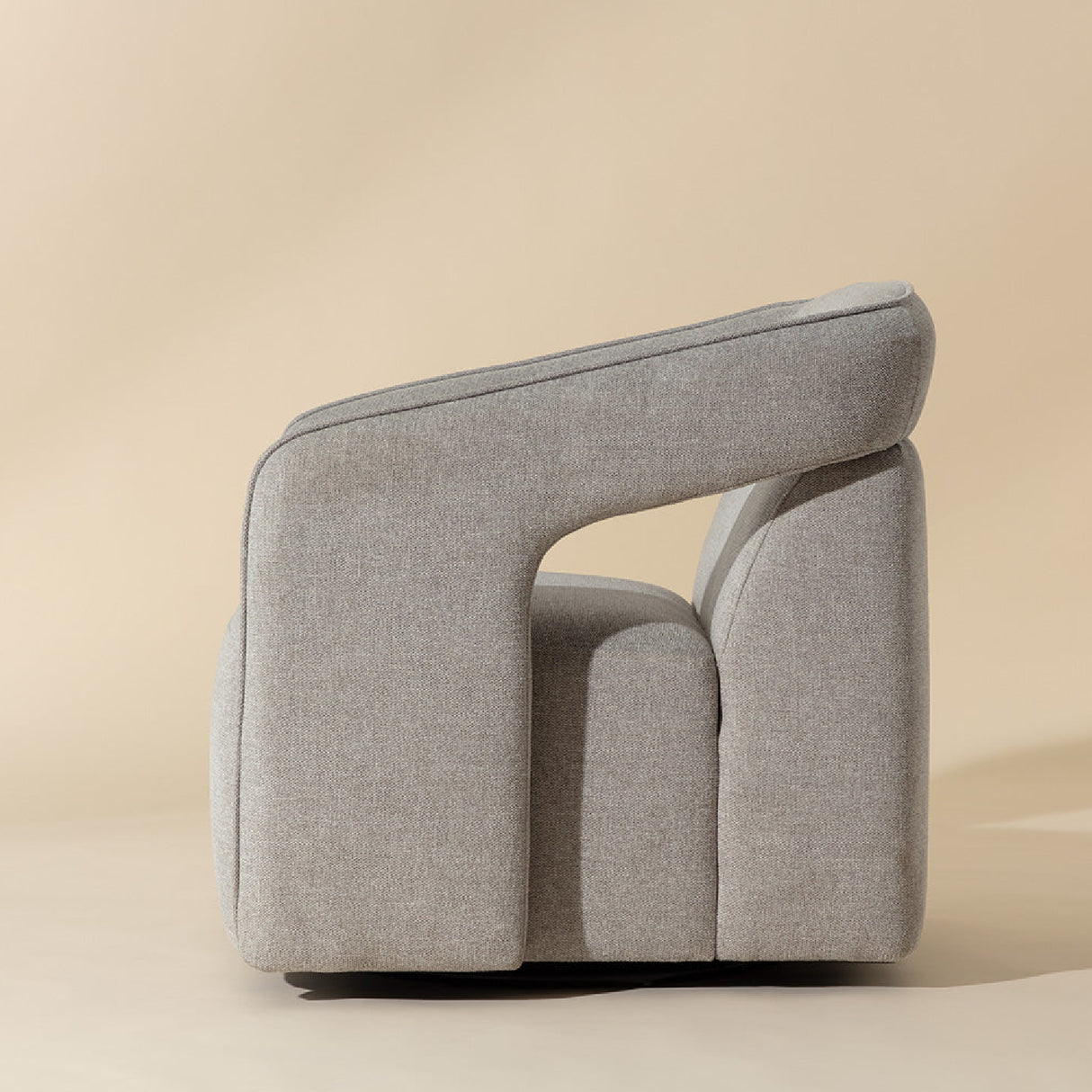 Modern European furniture - Fabric Upholstered Swivel Lounge Chair - www.oroa.com | Oroa.com