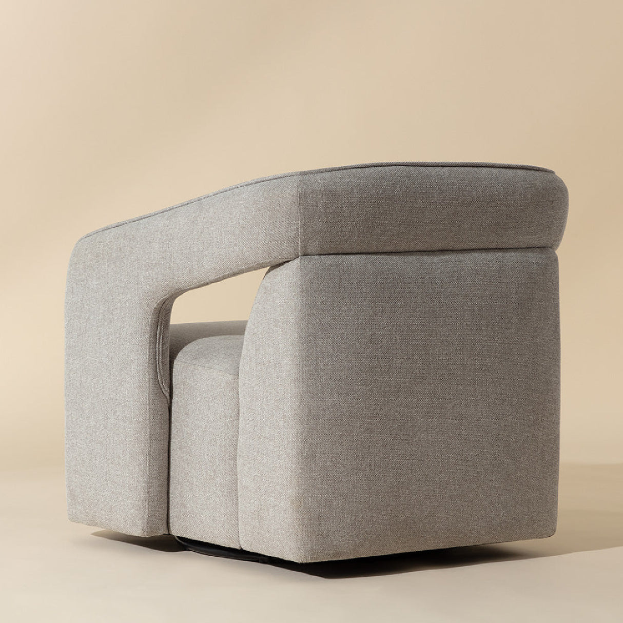 Modern European furniture - Fabric Upholstered Swivel Lounge Chair - www.oroa.com | Oroa.com