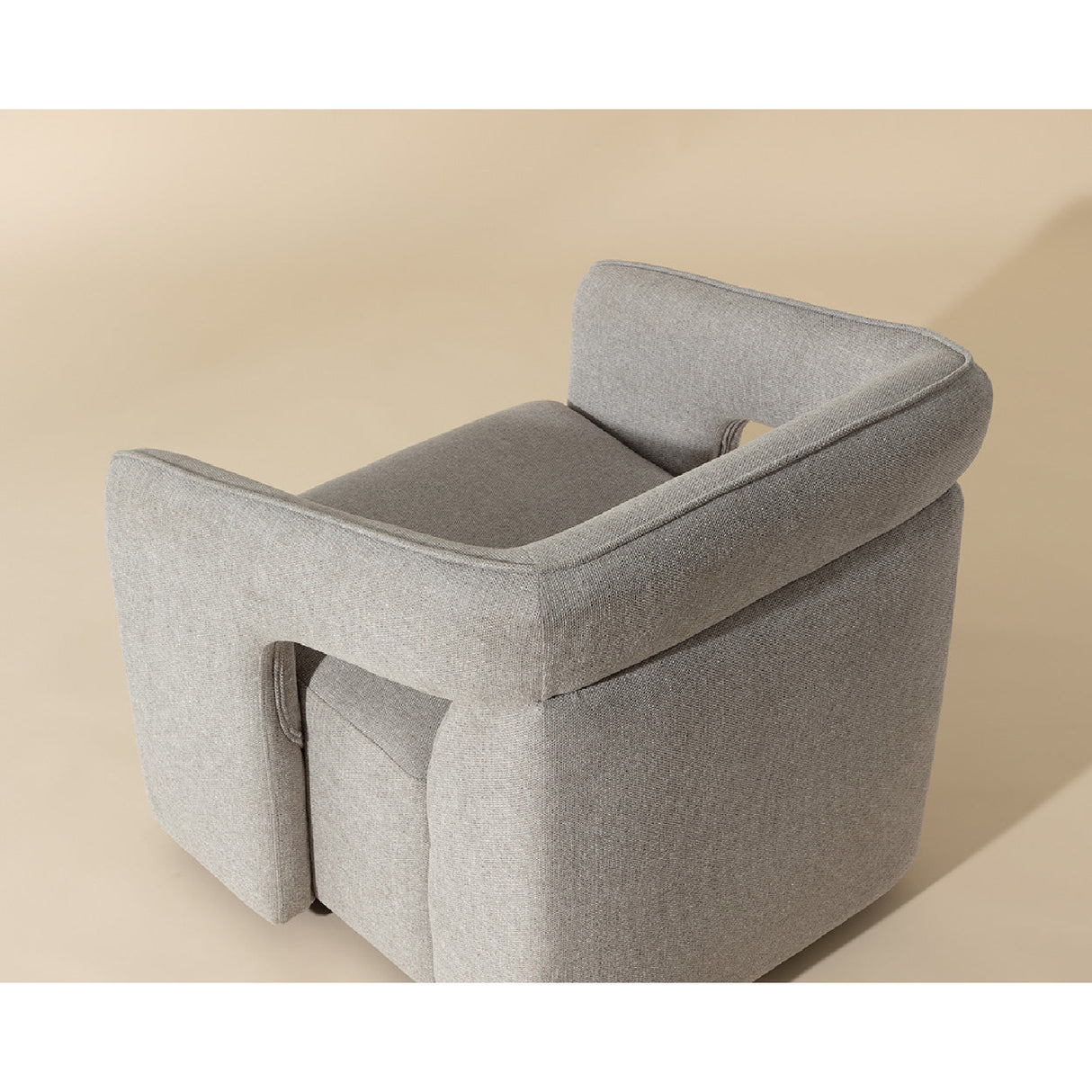 Modern European furniture - Fabric Upholstered Swivel Lounge Chair - www.oroa.com | Oroa.com