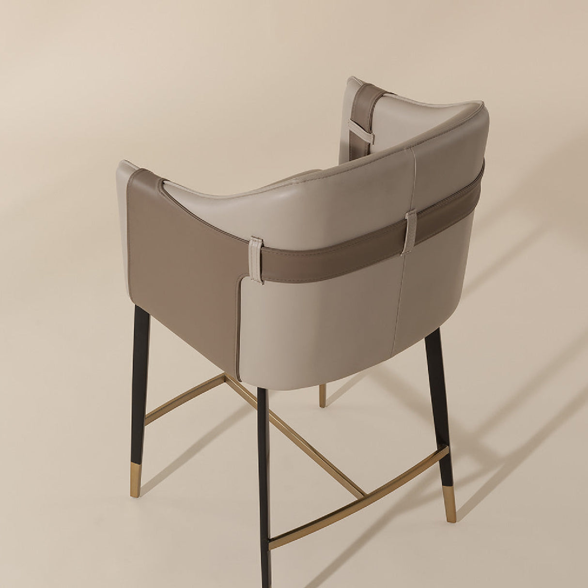 Modern European furniture - Two-Toned Leather Counter Stool - www.oroa.com | Oroa.com