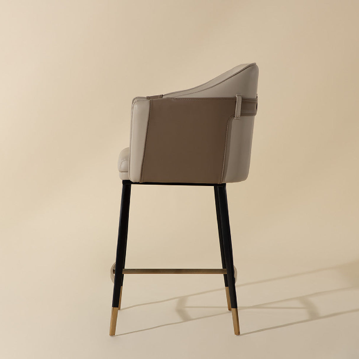 Modern European furniture - Two-Toned Leather Counter Stool - www.oroa.com | Oroa.com