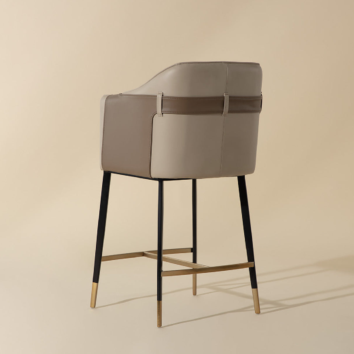 Modern European furniture - Two-Toned Leather Counter Stool - www.oroa.com | Oroa.com