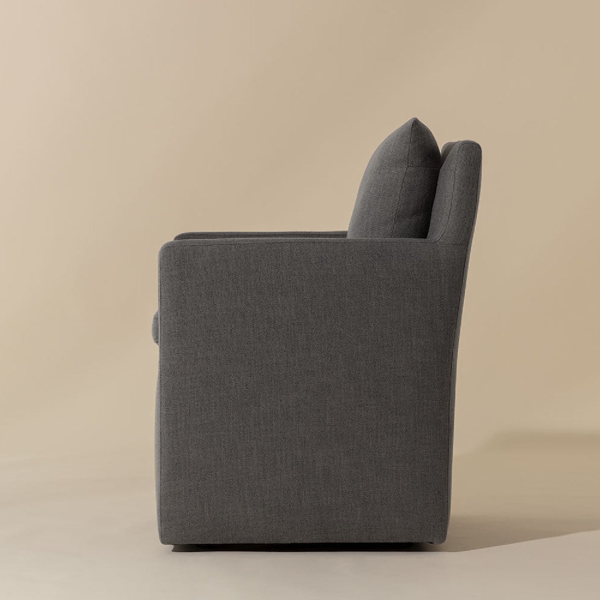 Modern European furniture - Linen Wheeled Dining Chair - www.oroa.com | Oroa.com