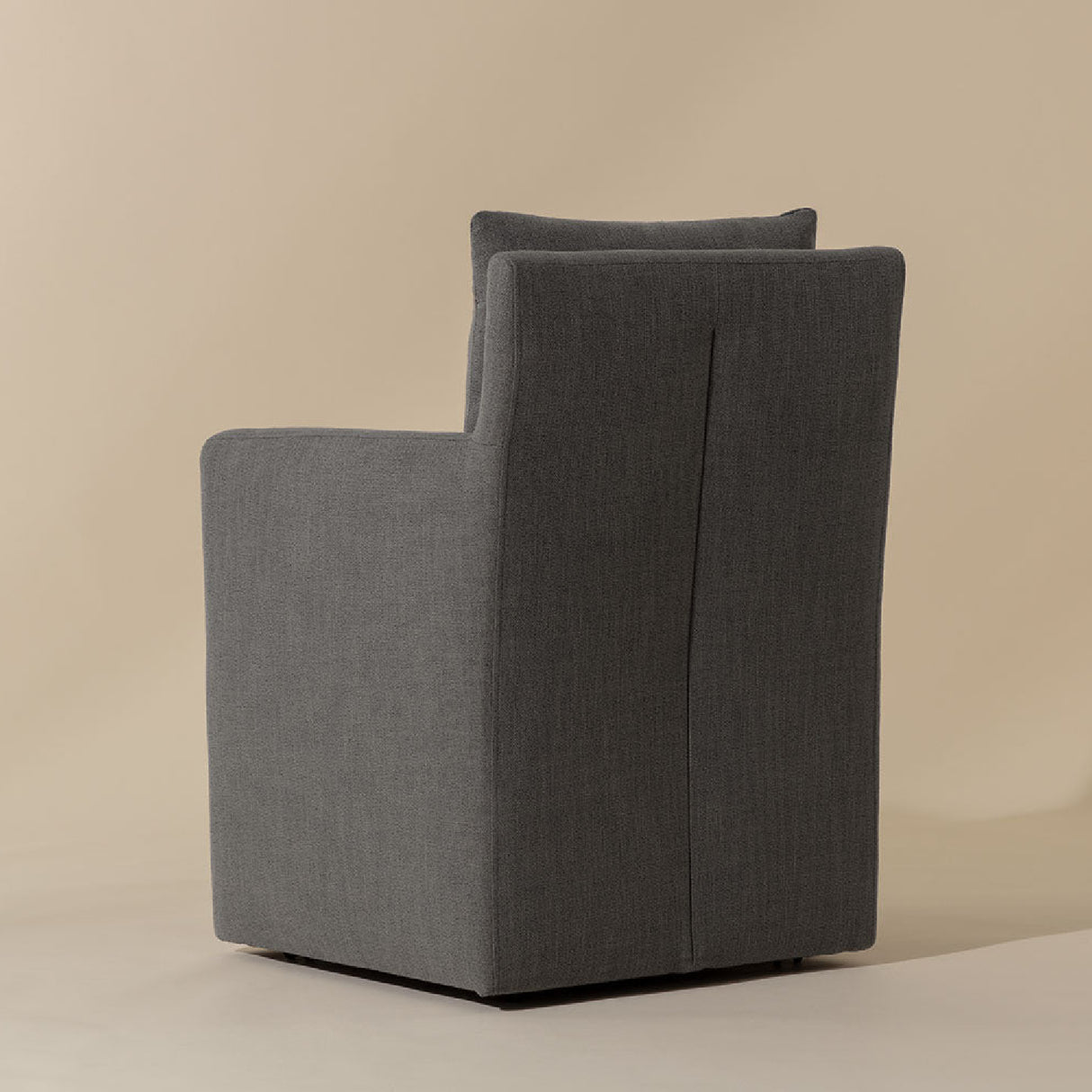 Modern European furniture - Linen Wheeled Dining Chair - www.oroa.com | Oroa.com