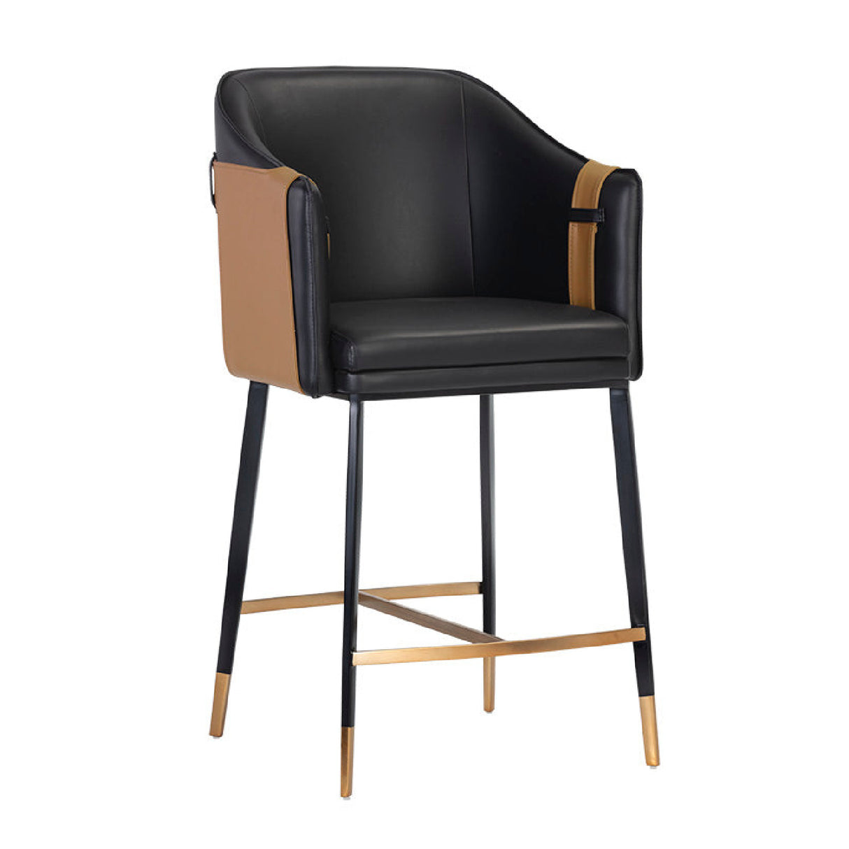 Modern European furniture - Two-Toned Leather Counter Stool - www.oroa.com | Oroa.com