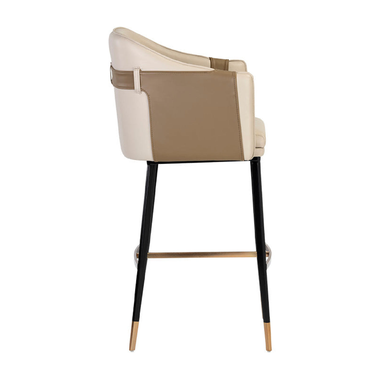 Modern European furniture - Two-Toned Leather Bar Stool - www.oroa.com | Oroa.com