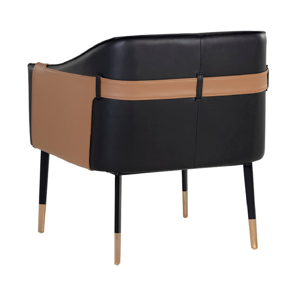 Modern European furniture - Two-Toned Leather Lounge Chair - www.oroa.com | Oroa.com