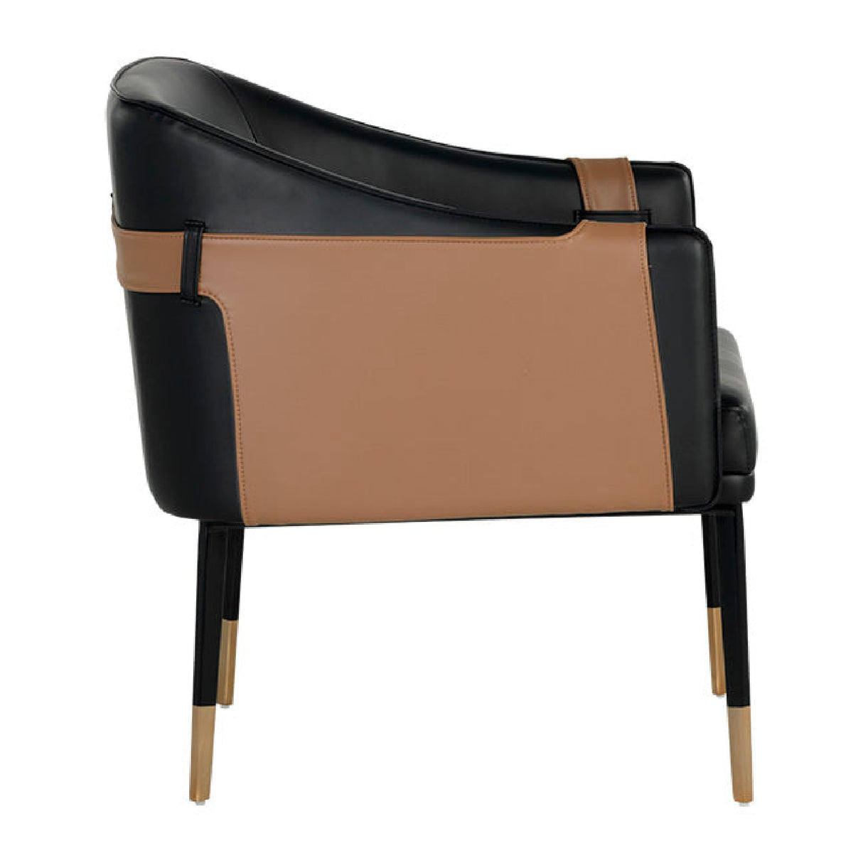 Modern European furniture - Two-Toned Leather Lounge Chair - www.oroa.com | Oroa.com