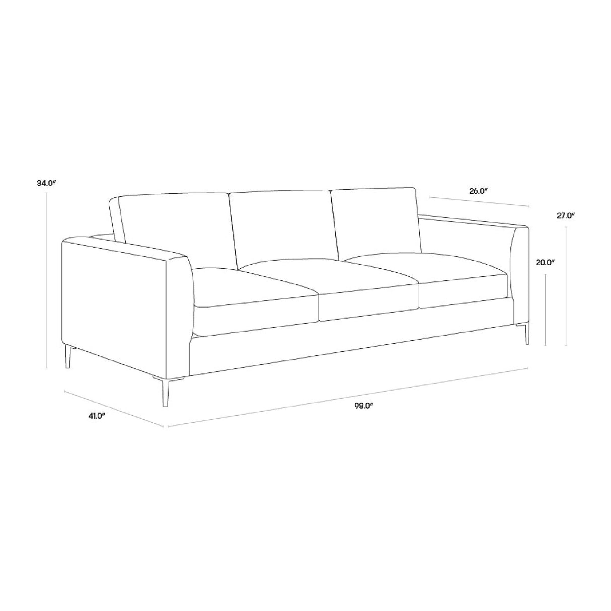 Modern European furniture - Minimalist Fabric Sofa - www.oroa.com | Oroa.com