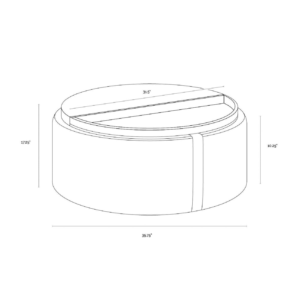 Modern European furniture - Round Leather Wheeled Storage Ottoman - www.oroa.com | Oroa.com